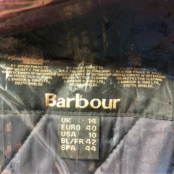 NWT Barbour Betty Quilted Vest Gilet Liner Fleece Navy Sizes 8 - Picture 13 of 13